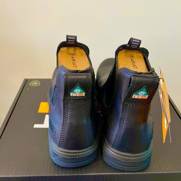 Ariat Turbo Chelsea CSA H20 Carbon Toe Boot Black Mens Size 11 Waterproof NEW main image 8